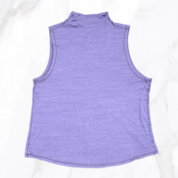 lululemon athletica Tops - Lululemon Women's Dusty Purple Twist & Reach Mock Neck Open Back Tank, Size 10